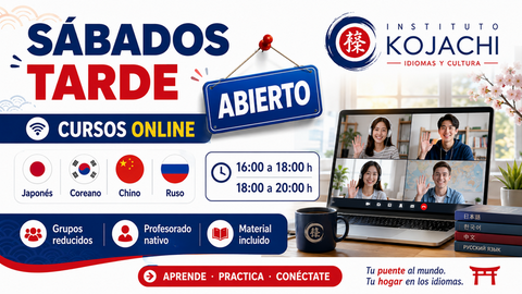 Clases y cursos de japonés coreano y chino sa´bados por la tarde