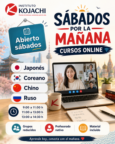 Clases de japonés, coreano y chino los sábados por la mañana
