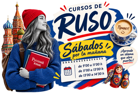 Cursos de ruso Sábados por la mañana en tres horarios diferentes